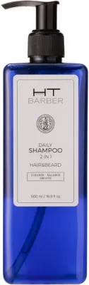 Шампунь 2 в 1 для волос и бороды Hair Trend Barber Daily Shampoo для ежедневного применения, 500 мл