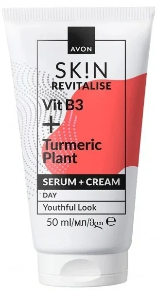 Сыворотка и крем для лица Avon Sk!n Revtalise Serum + Cream Day дневной, ревитализирующий, 2 в 1, 50 мл
