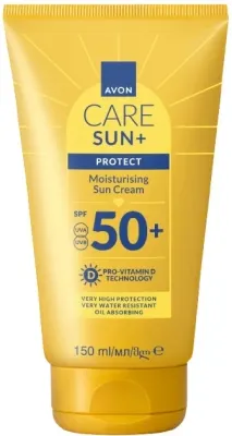 Avon Sun крем солнцезащитный для лица и тела увлажняющий Sun+ Protect SPF 50 150 мл, с алоэ и витамином E
