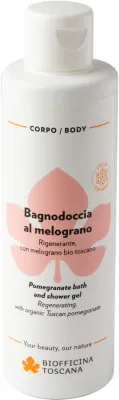 Biofficina Toscana гель для ванны и душа гранат 200 мл, очищающий гель с соком граната и годжи