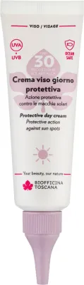 Biofficina Toscana Protective Day Cream крем для лица солнцезащитный дневной SPF30 50 мл, защитный дневной крем с астаксантином
