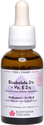 Biofficina Toscana 2% Bisabolol + 2% Vit. E сыворотка для лица 30 мл, масляная сыворотка с бисабололом и витамином E