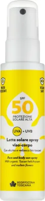 Biofficina Toscana Face And Body Sun Spray SPF 50 солнцезащитный спрей для лица и тела SPF 50 с витамином E 100 мл