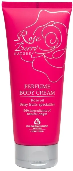 Bulgarian Rose Rose Berry Nature крем для тела парфюмированный 200 мл, с розовой водой и маслом розы, увлажняющий