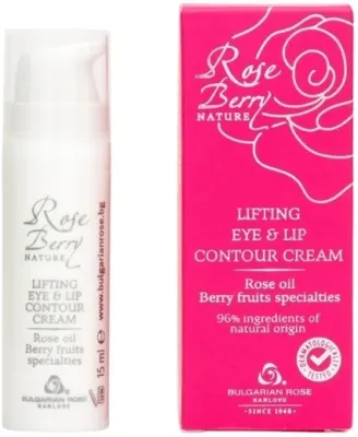 Bulgarian Rose Rose Berry Nature лифтинг-крем для кожи вокруг глаз и губ 15 мл, уход за контуром глаз и губ
