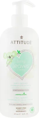 Шампунь и гель для душа 2 в 1 Attitude Sweet Apple для волос и тела, Сладкое яблоко