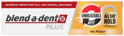 Крем для фиксации зубных протезов Blend-a-med Plus Unbeatable Bite All Day Hold, 40 г