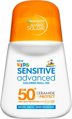 Garnier Ambre Solaire Kids солнцезащитный роликовый крем для детей с чувствительной кожей SPF 50+ 50 мл