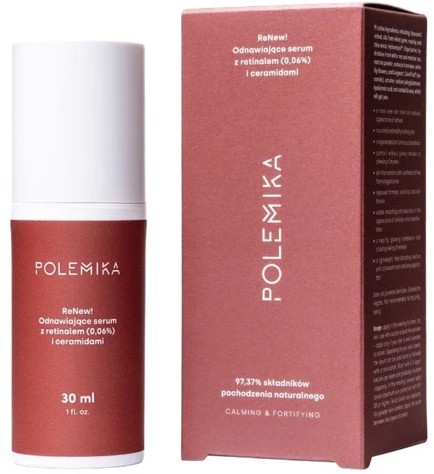 Сыворотка для лица Polemika ReNew! Renewing Serum обновляющая, с ретиналем 0,06%, 30 мл