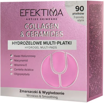 Efektima Collagen and Ceramides Hydrogel Multi-Pads гидрогелевые патчи для лица и под глаза с коллагеном и церамидами 90 шт