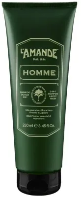 Шампунь и гель для душа 2 в 1 L'Amande Homme 2-in-1 Shampoo + Body Wash, для волос и тела, 250 мл