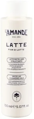 L'Amande Latte Micellar Cleansing Milk молочко мицеллярное для лица очищающее 150 мл для снятия макияжа, с розовой водой