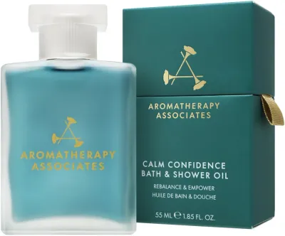 Aromatherapy Associates Calm Confidence масло для ванны и душа 55 мл, ароматическое масло с пачули, лавандой и сандалом