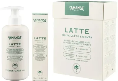 Набор для ухода за руками L'Amande Latte Hand Care Kit, мыло 250 мл, крем для рук 75 мл
