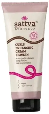 Крем для укладки волнистых и кудрявых волос Sattva Ayurveda Curls Enhancing Cream Leave-In несмываемый, 200 мл