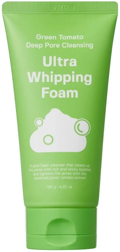 Пенка для лица Sungboon Editor Green Tomato Deep Pore Cleansing Ultra Whipping Foam глубоко очищающая, 120 г