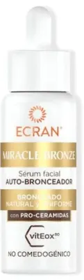 Ecran Miracle Bronze Selftanning Facial Serum сыворотка-автозагар для лица 30 мл, загар без солнца, бронзирующий уход