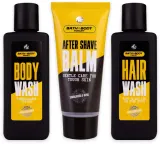 Набор Accentra Bath+Body Toolkit Bath Gift Set: средство для мытья тела 180 мл, бальзам после бритья 70 мл, средство для мытья волос 180 мл, аксессуар — фото 2