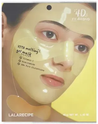 Lalarecipe Vita Melting Gel Mask маска для лица гелевая с витамином C и ниацинамидом, одноразовая, 1 шт