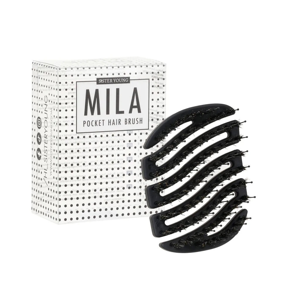 Щётка для волос Sister Young Pocket Hair Brush Mila Black BV