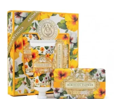 Набор для ухода за руками Aromas Artesanales De Antigua Hibiscus Flowers Set, мыло и крем для рук, 200 г + 60 мл