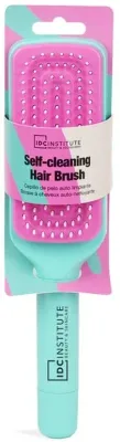 Щётка для волос IDC Institute Self-Cleaning Hair Brush, самоочищающаяся, мятная, 1 шт