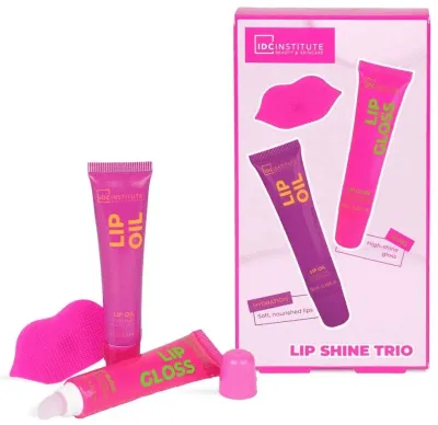 IDC Institute Glissy Lip Combo набор для губ: масло для губ, блеск для губ и силиконовый пэд, подарочный