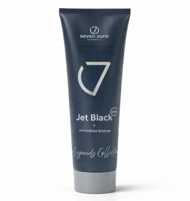 Крем для солярия 7Suns Jet Black Iconic Immediate Bronzer с бронзатором, мгновенный естественный загар, 250 мл