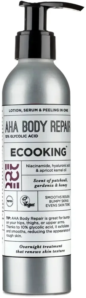 Ecooking AHA Body Repair лосьон для тела с кислотами AHA, гликолевой кислотой и ниацинамидом 200 мл