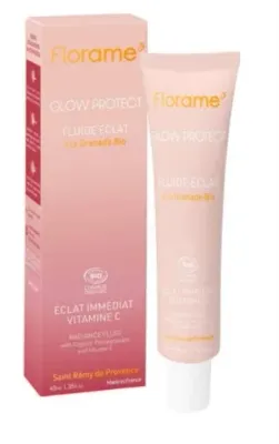 Флюид для лица и шеи Florame Glow Protect Radiance Fluid осветляющий, с витамином C и гранатом, 40 мл