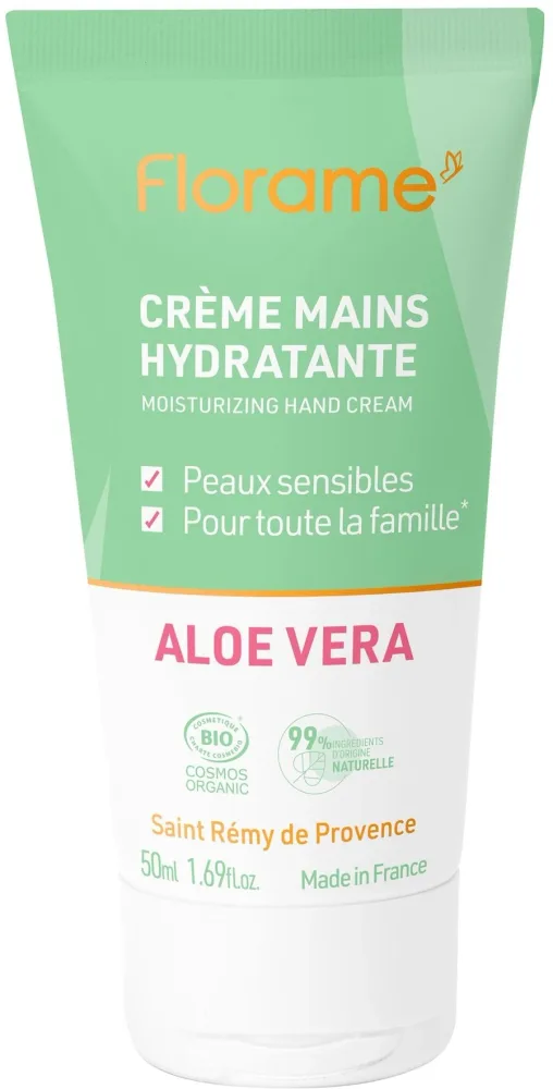 Крем для рук Florame Moisturizing Hand Cream увлажняющий, с алоэ, 50 мл