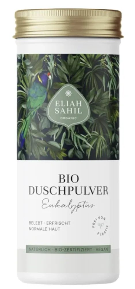 Органическая пудра для душа Eliah Sahil Organic Shower Powder Eucalyptus, с эвкалиптом, для нормальной кожи, 90 г