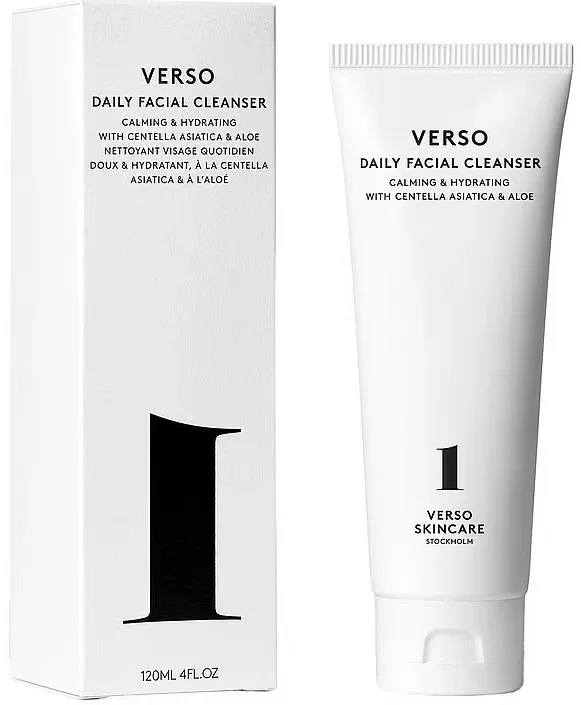 Verso Daily Facial Cleanser гель для умывания лица ежедневный с центеллой азиатской, алоэ и маслом жожоба 120 мл