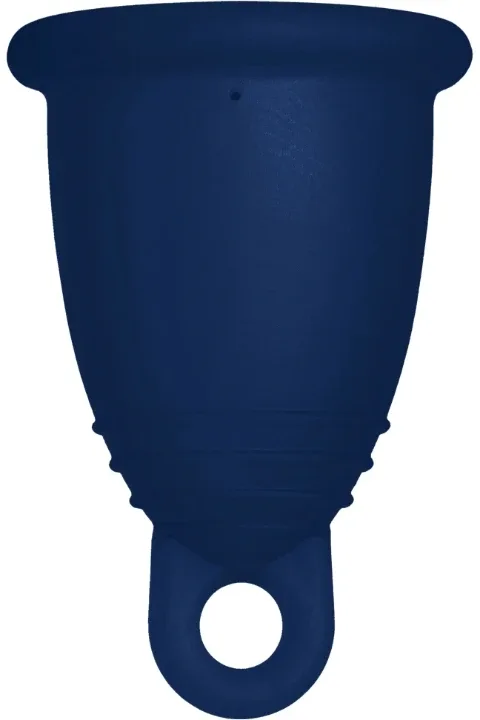 Менструальная чаша Me Luna Sport Menstrual Cup с петелькой, размер S, тёмно-синяя
