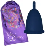 Менструальная чаша Me Luna Sport Menstrual Cup с ножкой, размер XL, тёмно-синяя — фото 2