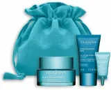 Набор для ухода Clarins Hydra-Essentiel HA2 Rituale Hydra: крем для лица 50 мл, ночной крем 15 мл, бальзам для губ 3 мл и косметичка — фото 1