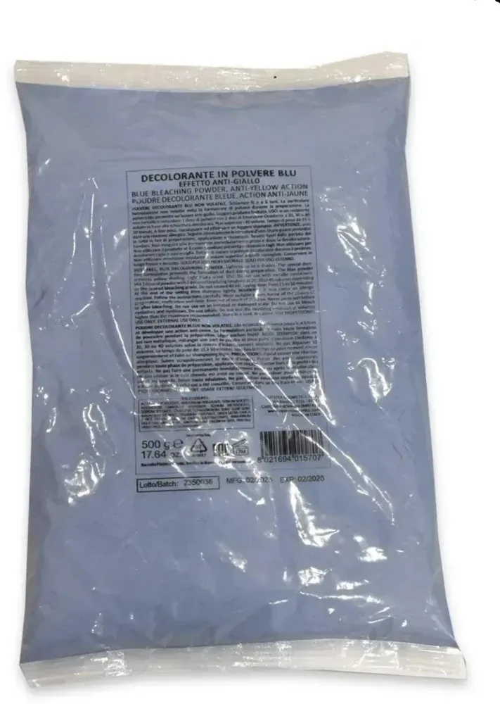 Порошок для осветления волос Oyster Cosmetics Bleacy Bleaching Powder Blue синий, дойпак, 500 г