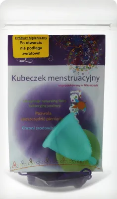 Менструальная чаша Me Luna Classic Menstrual Cup Ball с шариком, размер S, бирюзовая