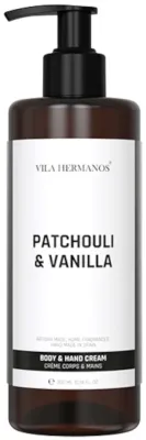Vila Hermanos Patchouli and Vanilla крем для рук и тела парфюмированный 300 мл, увлажняющий крем с ароматом пачули и ванили