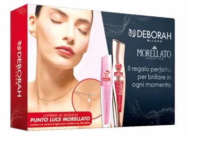 Deborah Milano Beauty Kit 04 набор для макияжа: тушь для ресниц 12 мл, блеск для губ 4 мл и украшение-колье, подарочный