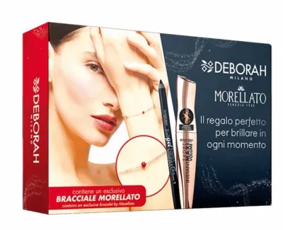 Deborah Milano Beauty Kit 05 набор для макияжа глаз: тушь для ресниц 24ore Instant Maxi Volume 12 мл, карандаш-каял 0.7 г, браслет