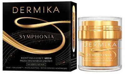 Dermika Symphonia Biostimulating Face Cream антивозрастной биостимулирующий крем для лица с пептидом, гиалуроновой кислотой и маслом макадамии 50 мл