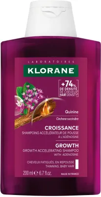 Шампунь Klorane Growth Accelerating Shampoo ускоряющий рост волос, с аденозином и хинином, 200 мл