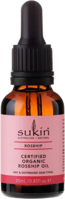 Sukin Organic Rose Hip Oil масло шиповника органическое сертифицированное для лица и тела 50 мл, натуральное масло
