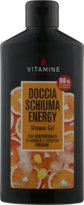 Vitamine Energy гель для душа Энергия 400 мл, бодрящий гель с фруктовыми соками и витаминами