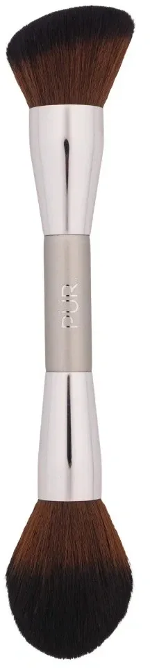 Кисть для макияжа лица PUR 2-in-1 Foundation + Finishing Brush, 2 в 1, Cream-to-Powder