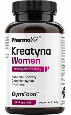 БАД для женщин Pharmovit GymFood Kreatyna Women, моногидрат креатина, 125 шт