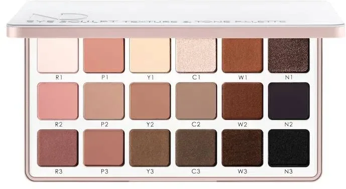 Палетка теней для век Natasha Denona Eye Sculpt Texture and Tone Eyeshadow Palette, оттенок Soft