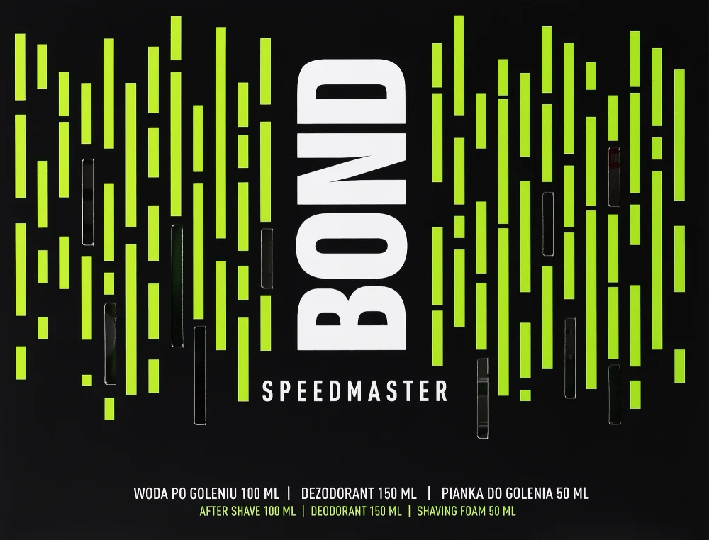 Bond Speedmaster набор мужской подарочный: лосьон после бритья 100 мл, дезодорант спрей 150 мл, пена для бритья 50 мл