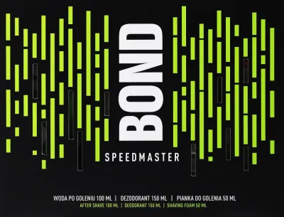 Bond Speedmaster набор мужской подарочный: лосьон после бритья 100 мл, дезодорант спрей 150 мл, пена для бритья 50 мл